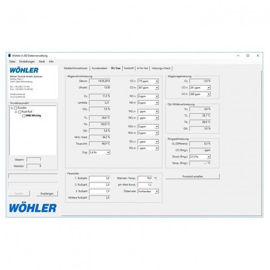 Wöhler PC software pre Wöhler A 450 CZ